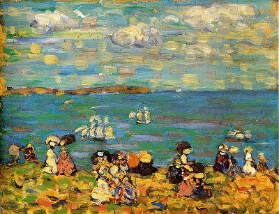 st malo also known as sketch st malo von Maurice Prendergast als Kunstdruck auf Leinwand