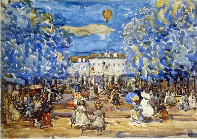 the balloon von Maurice Prendergast als Kunstdruck auf Leinwand