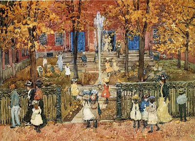 west church boston von Maurice Prendergast als Kunstdruck auf Leinwand