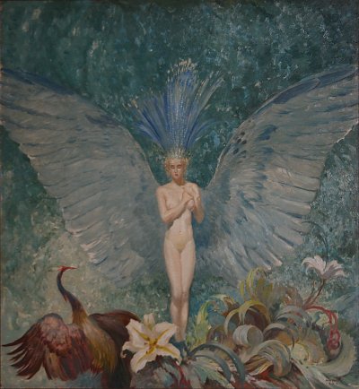 Engel von Max Frey als Kunstdruck auf Leinwand