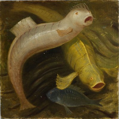 Fische von Max Frey als Kunstdruck auf Leinwand