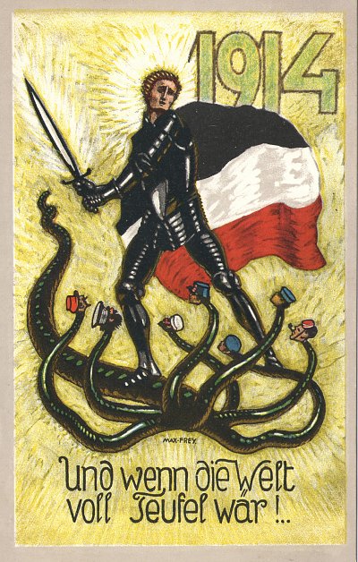 Und wenn die Welt voll Teufel waer von Max Frey als Kunstdruck auf Leinwand