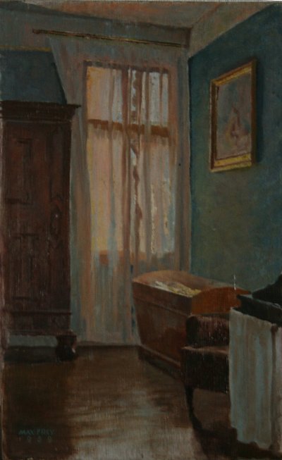 Zimmer und Fenster von Max Frey als Kunstdruck auf Leinwand