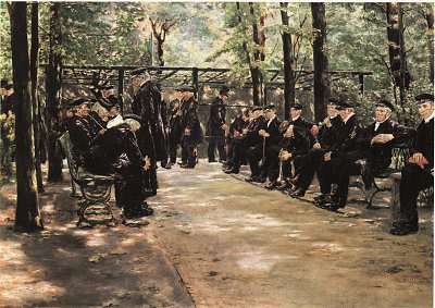 Altmaennerhaus in Amsterdam von Max Liebermann als Kunstdruck auf Leinwand