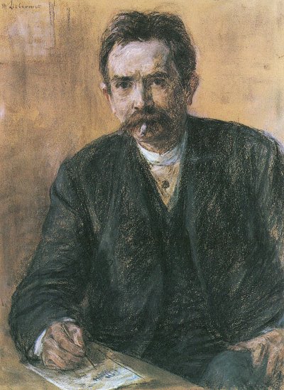 Bildnis des Dichters Eduard Grisebach von Max Liebermann als Kunstdruck auf Leinwand