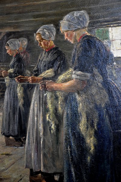 Flachsscheuer in Laren von Max Liebermann als Kunstdruck auf Leinwand