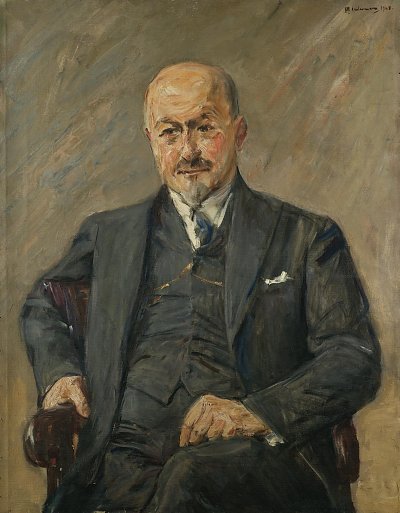 Portraet des Alfred Guttmann von Max Liebermann als Kunstdruck auf Leinwand
