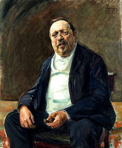 Portrait of Alfred von Berger von Max Liebermann als Kunstdruck auf Leinwand
