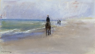 Reiter am Strand von Max Liebermann als Kunstdruck auf Leinwand
