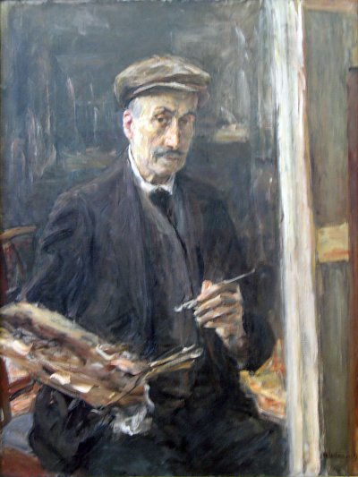 Selbstbildnis von Max Liebermann als Kunstdruck auf Leinwand