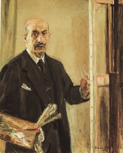 Selbstportrait 1916 von Max Liebermann als Kunstdruck auf Leinwand