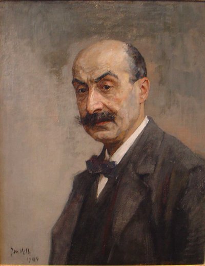 Selbstportrait von Max Liebermann als Kunstdruck auf Leinwand