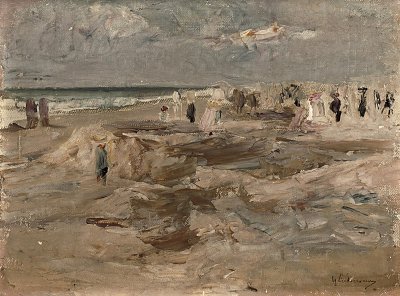 Strand in Nordwijk von Max Liebermann als Kunstdruck auf Leinwand