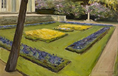 Terrace in the Garden near the Wannsee towards Northwest von Max Liebermann als Kunstdruck auf Leinwand