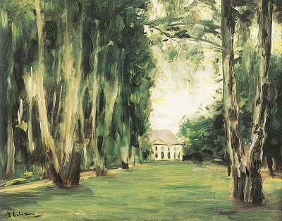 Wannseegarten mit Villa von Max Liebermann als Kunstdruck auf Leinwand