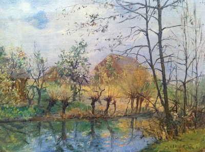 Ilmpartie von Max Oehler als Kunstdruck auf Leinwand