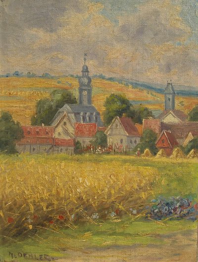 Pfiffelbach von Max Oehler als Kunstdruck auf Leinwand
