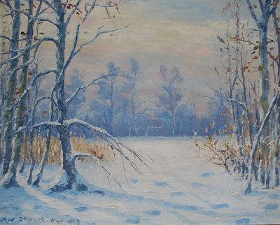 winterpark1 von Max Oehler als Kunstdruck auf Leinwand