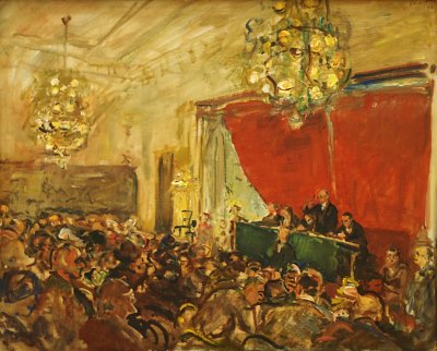 Auktion 02 von Max Slevogt als Kunstdruck auf Leinwand