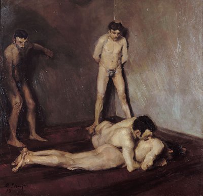 Ringerschule von Max Slevogt als Kunstdruck auf Leinwand