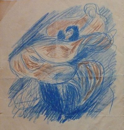 Schleiertaenzerin von Max Slevogt als Kunstdruck auf Leinwand