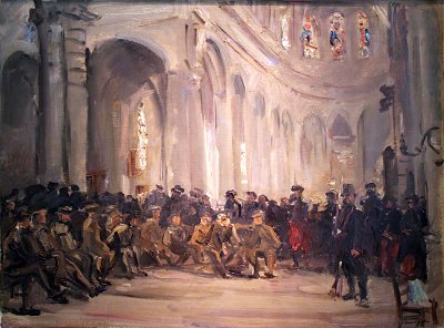 verwundete Soldaten in Douai von Max Slevogt als Kunstdruck auf Leinwand