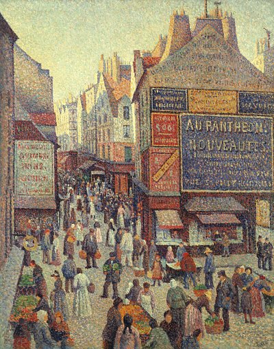 La Rue Mouffetard von Maximilien Luce als Kunstdruck auf Leinwand
