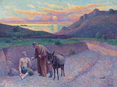 Le bon samaritain von Maximilien Luce als Kunstdruck auf Leinwand
