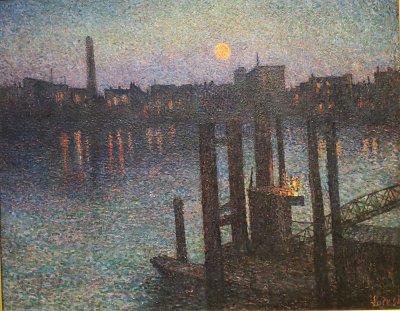 Port of London Night von Maximilien Luce als Kunstdruck auf Leinwand