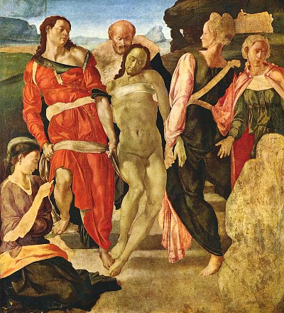 Grablegung von Michelangelo als Kunstdruck auf Leinwand