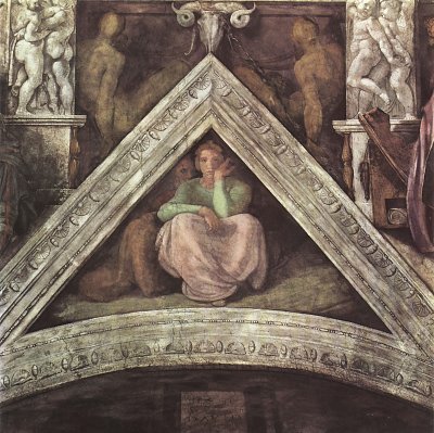 Sixtinische Kapelle Jesse von Michelangelo als Kunstdruck auf Leinwand
