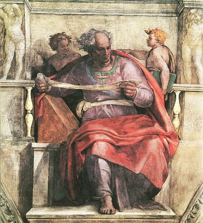 Sixtinische Kapelle Sibyllen und Propheten Der Prophet Joel Detail von Michelangelo als Kunstdruck auf Leinwand