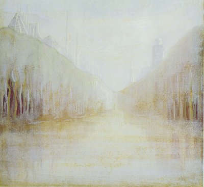 DAYBREAK II von Mikalojus Konstantinas Ciurlionis als Kunstdruck auf Leinwand