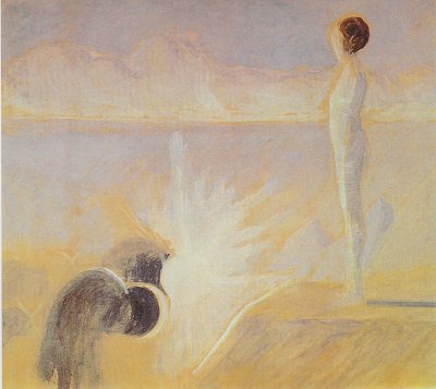 JOSEPH S DREAM von Mikalojus Konstantinas Ciurlionis als Kunstdruck auf Leinwand