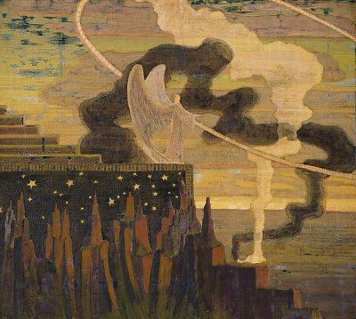 OFFERING von Mikalojus Konstantinas Ciurlionis als Kunstdruck auf Leinwand