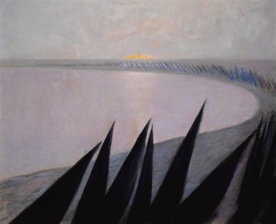 Sorrow von Mikalojus Konstantinas Ciurlionis als Kunstdruck auf Leinwand