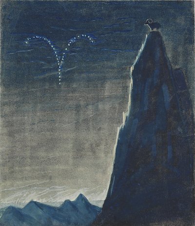 THE SUN IS PASSING THE SIGN OF ARIES von Mikalojus Konstantinas Ciurlionis als Kunstdruck auf Leinwand