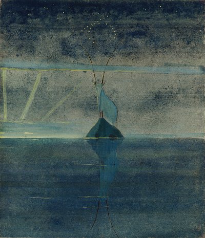 THE SUN IS PASSING THE SIGN OF CAPRICORN von Mikalojus Konstantinas Ciurlionis als Kunstdruck auf Leinwand