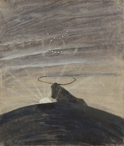 The sun is passing the sign of taurus von Mikalojus Konstantinas Ciurlionis als Kunstdruck auf Leinwand