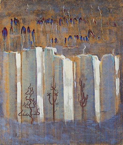 Winter III von Mikalojus Konstantinas Ciurlionis als Kunstdruck auf Leinwand