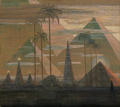 piramidziu sonata von Mikalojus Konstantinas Ciurlionis als Kunstdruck auf Leinwand