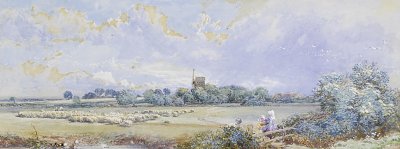 Spring time von Myles Birket Foster als Kunstdruck auf Leinwand