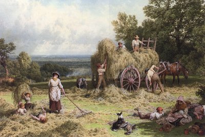 The hay wain von Myles Birket Foster als Kunstdruck auf Leinwand