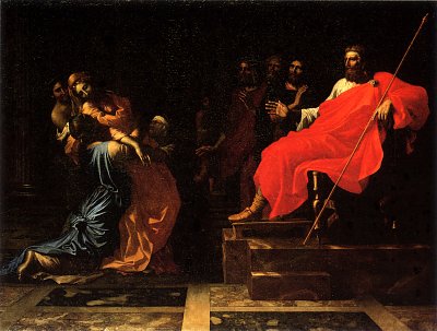 Esther devant Assuerus von Nicolas Poussin als Kunstdruck auf Leinwand