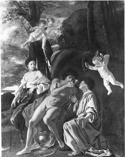 Inspiration of Anacreon von Nicolas Poussin als Kunstdruck auf Leinwand
