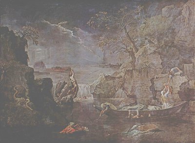 L Hiver ou le Deluge von Nicolas Poussin als Kunstdruck auf Leinwand