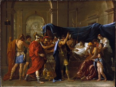 La Mort de Germanicus von Nicolas Poussin als Kunstdruck auf Leinwand