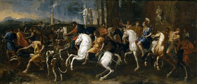 La chasse de Meleagre von Nicolas Poussin als Kunstdruck auf Leinwand