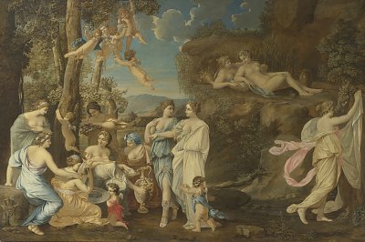 Le Maître Hovingham La naissance de Bacchus von Nicolas Poussin als Kunstdruck auf Leinwand