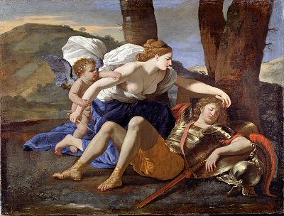 Rinaldo and Armida von Nicolas Poussin als Kunstdruck auf Leinwand